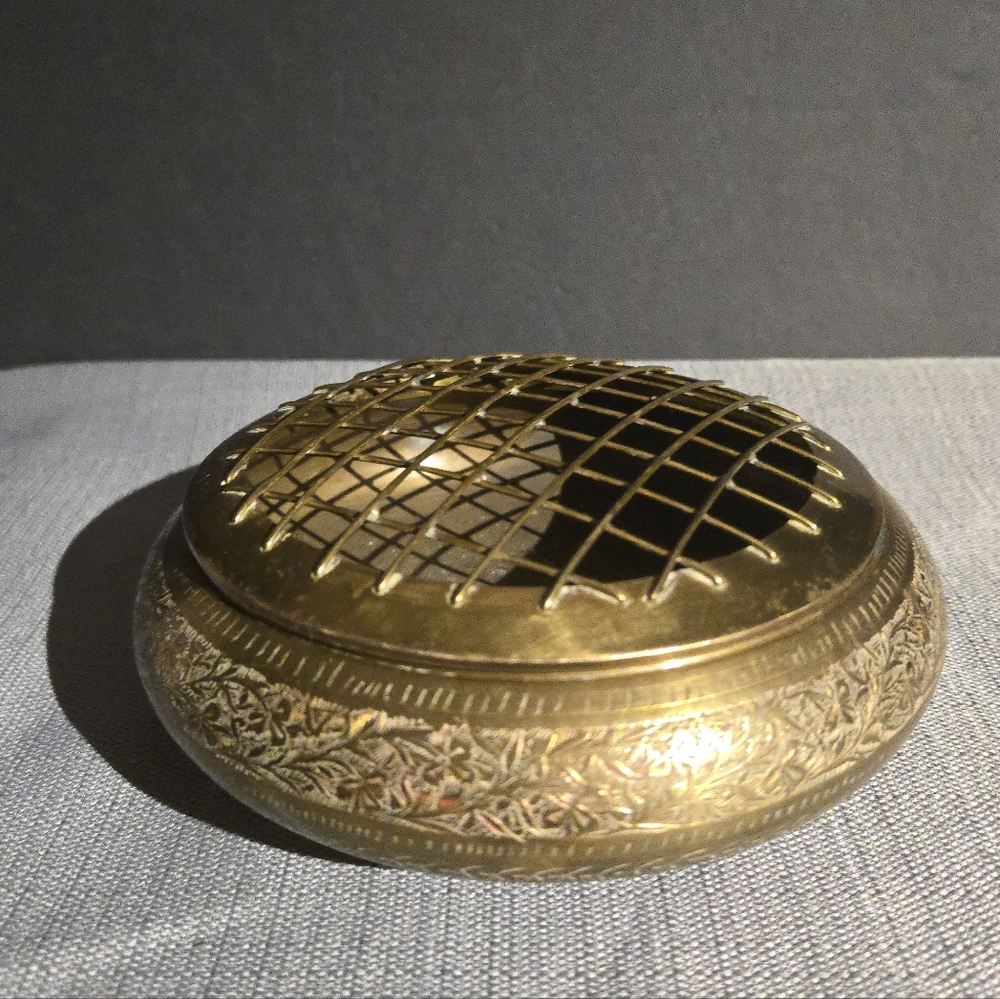 Vintage Brass Flower Frog